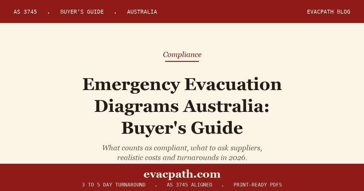 Emergency Evacuation Diagrams Australia: Buyer's Guide to AS 3745 ...
