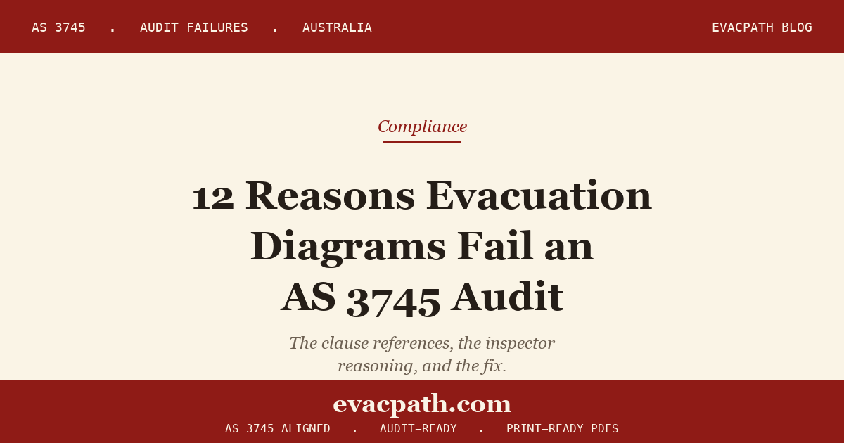 12 Reasons Evacuation Diagrams Fail an AS 3745 Audit in Australia